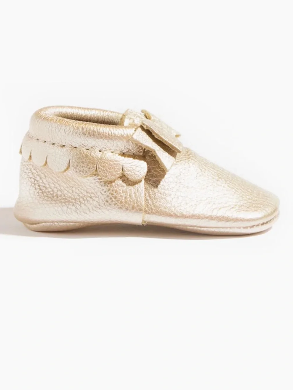 Freshly Picked Rose Gold and Platinum Gold Bow Scallop Moccasin bundle sz 1 3-6m